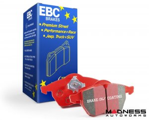 Jaguar F-TYPE Brake Pads - Rear - EBC - Redstuff - 3.0L - Cast Iron Rotors - '14 - '23 